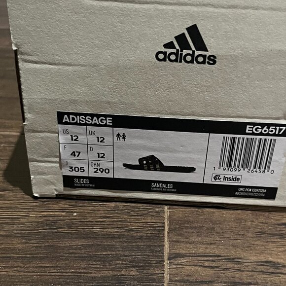 Sz 12 Adidas Adissage Slides - Picture 7 of 9